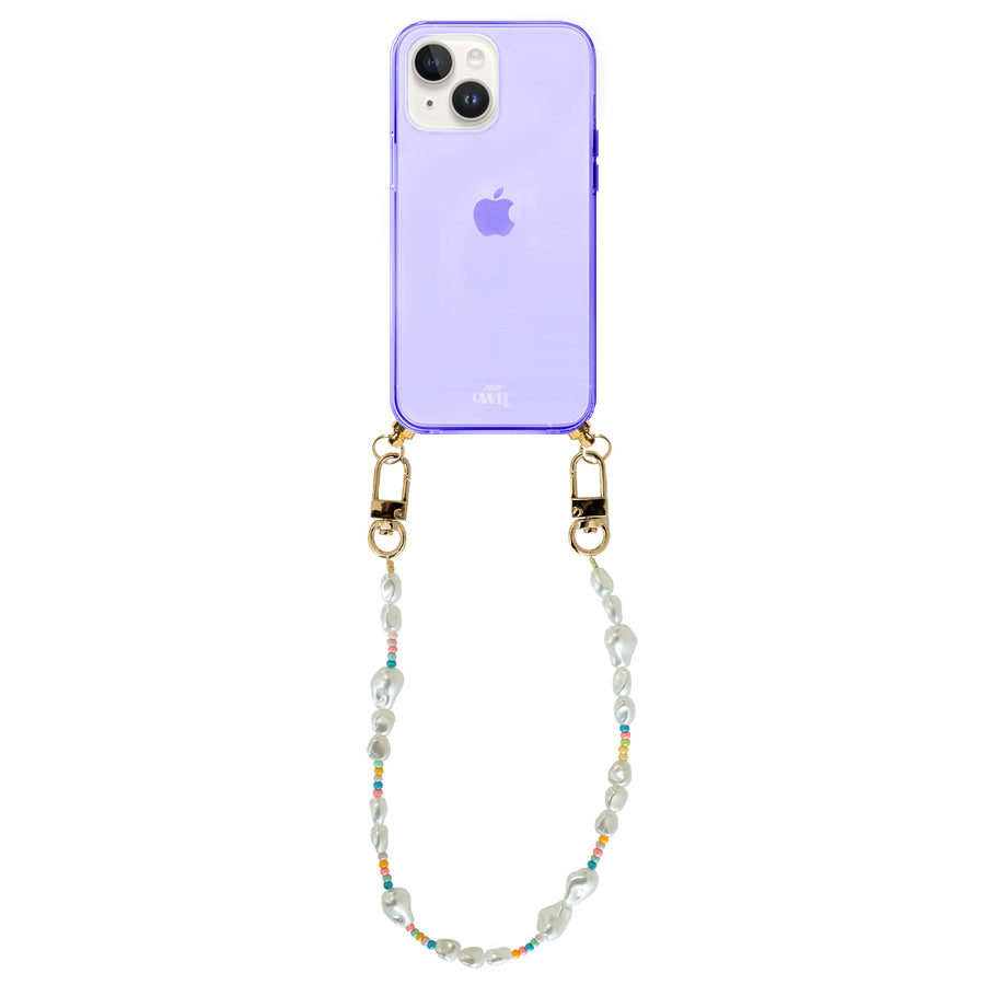 xoxo Wildhearts - iPhone 13 - Beachy Vibes Cord Case Purple - Short Cord