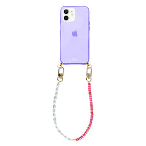 xoxo Wildhearts - iPhone 12 - Island Girl Cord Case Purple - Short Cord