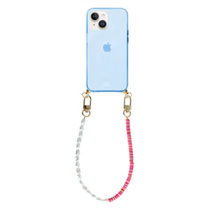 xoxo Wildhearts - iPhone 15 - Island Girl Cord Case Blue - Short Cord