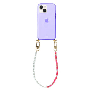 xoxo Wildhearts - iPhone 15 - Island Girl Cord Case Purple - Short Cord