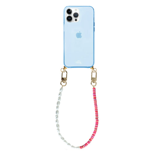 xoxo Wildhearts - iPhone 14 Pro Max - Island Girl Cord Case Blue - Short Cord