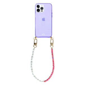 xoxo Wildhearts - iPhone 14 Pro - Island Girl Cord Case Purple - Short Cord