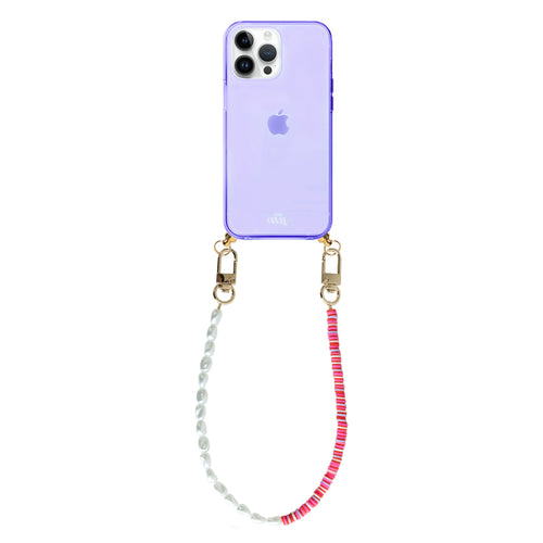 xoxo Wildhearts - iPhone 15 Pro - Island Girl Cord Case Purple - Short Cord