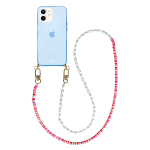 xoxo Wildhearts - iPhone 12 - Island Girl Cord Case Blue - Long Cord