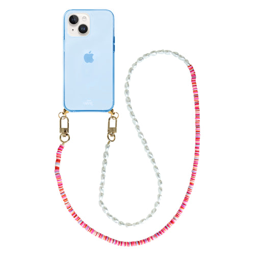 xoxo Wildhearts - iPhone 13 - Island Girl Cord Case Blue - Long Cord
