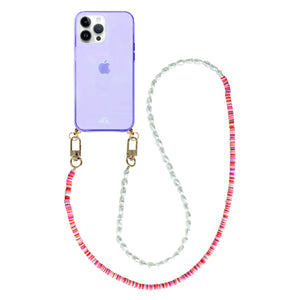 xoxo Wildhearts - iPhone 15 Pro - Island Girl Cord Case Purple - Long Cord