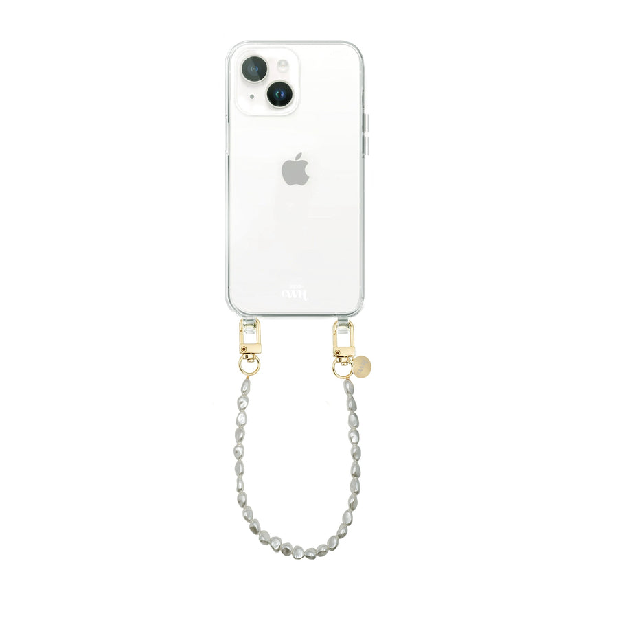 iPhone 14 Plus - Pearlfection Transparant Cord Case - Short cord