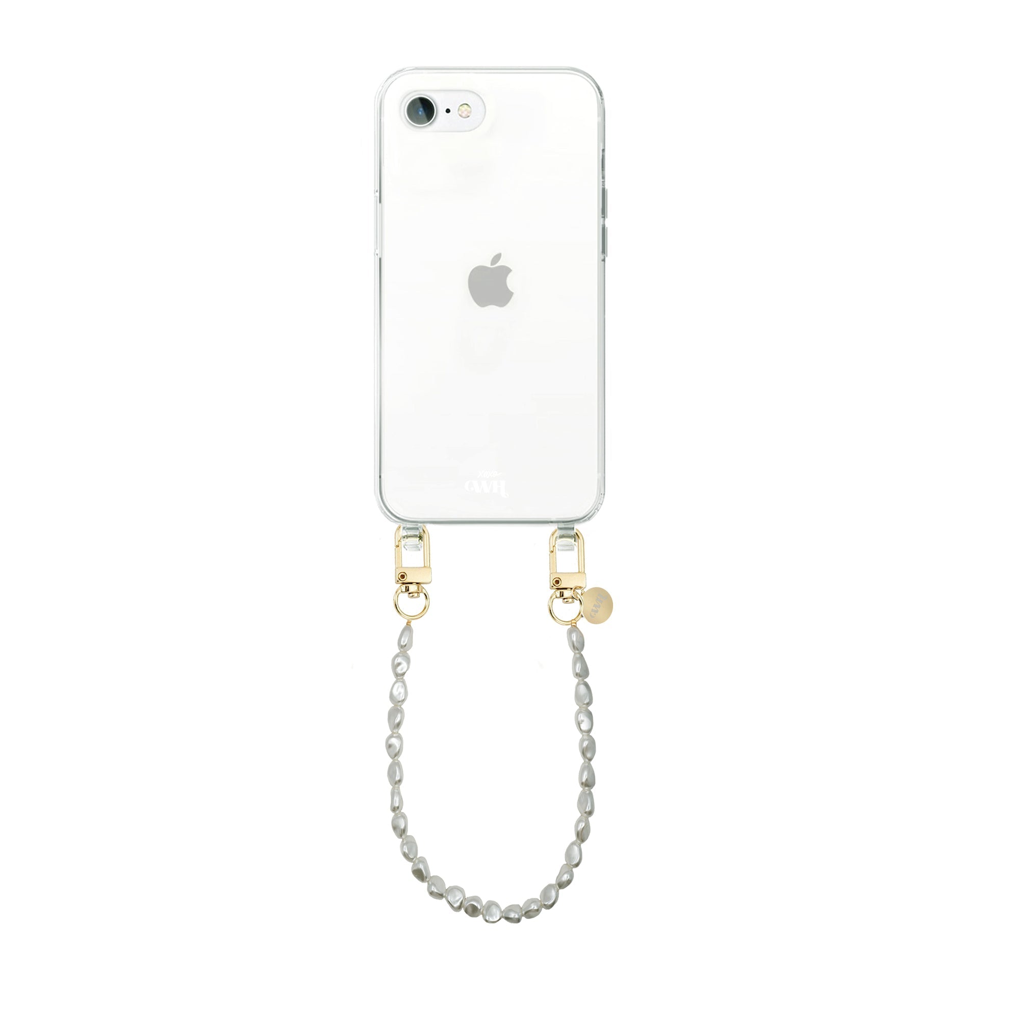 xoxo Wildhearts - iPhone 7/8/SE 2020/2022 - Pearlfection Transparant Cord Case - Short cord