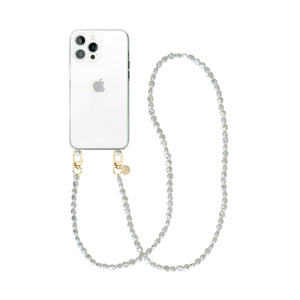 xoxo Wildhearts - iPhone 15 Pro Max - Pearlfection Transparant Cord Case - Long cord