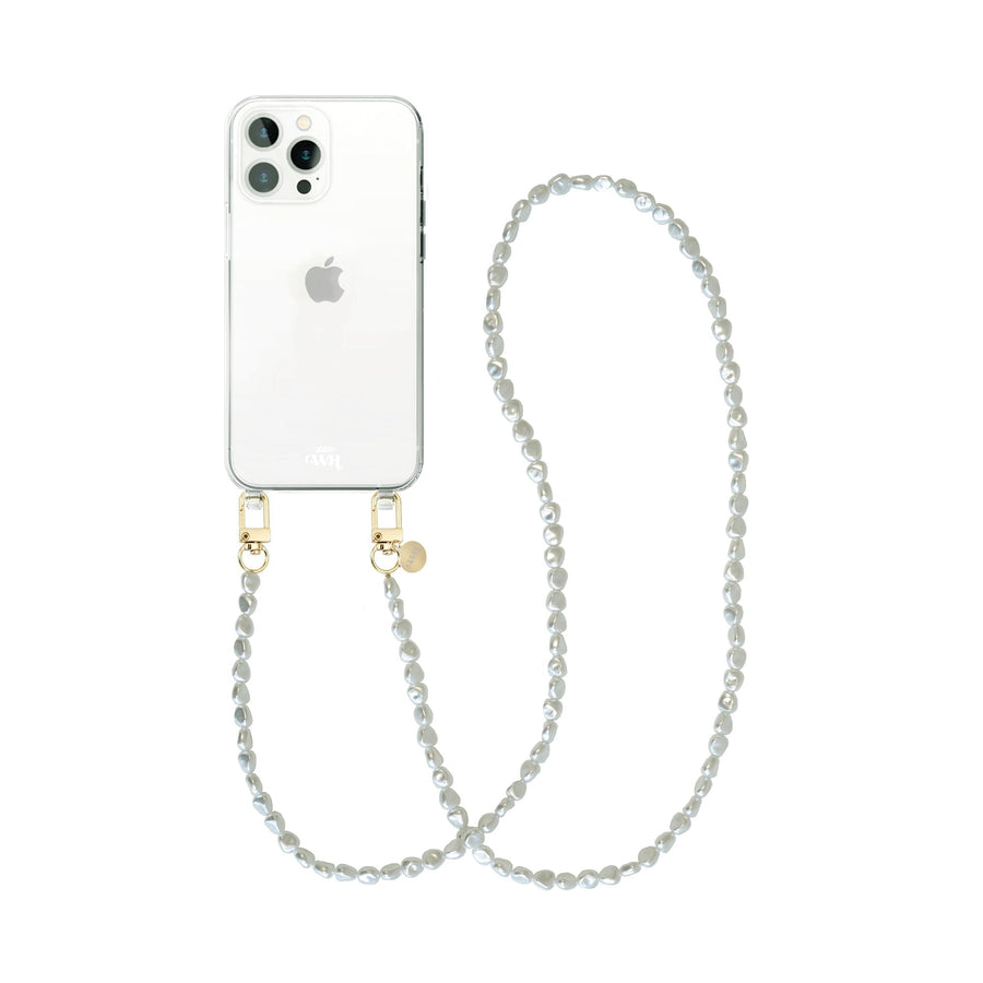 iPhone 12 Pro Max - Pearlfection Transparant Cord Case - Long cord