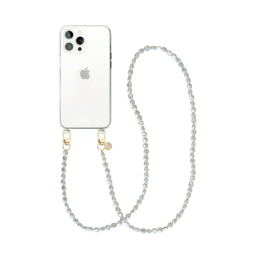 iPhone 12 Pro - Pearlfection Transparant Cord Case - Long cord