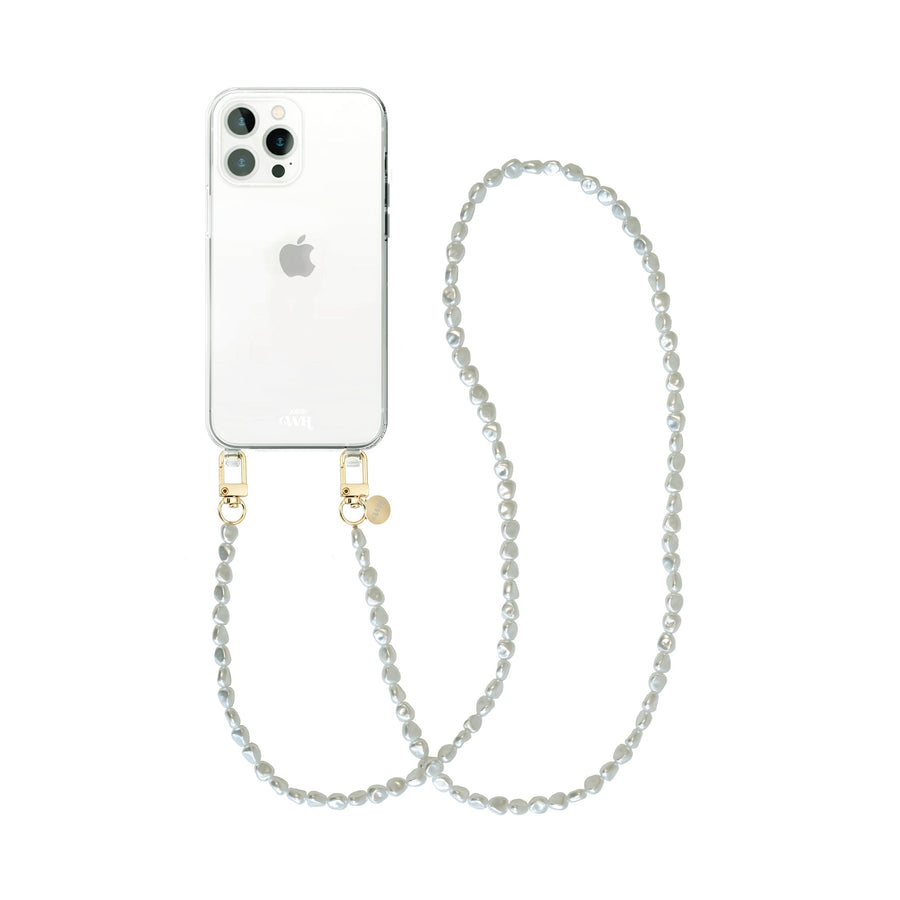 xoxo Wildhearts - iPhone 15 Pro - Pearlfection Transparant Cord Case - Long cord