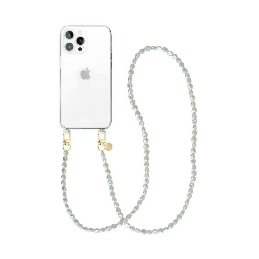 iPhone 13 Pro Max - Pearlfection Transparant Cord Case - Long cord