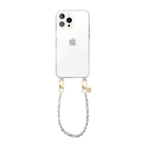 xoxo Wildhearts - iPhone 12 Pro Max - Pearlfection Transparant Cord Case - Short cord