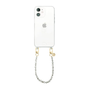 xoxo Wildhearts - iPhone 12 - Pearlfection Transparant Cord Case - Short cord