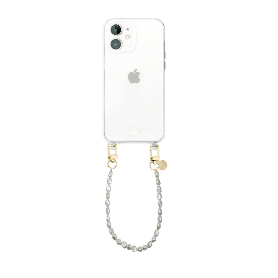 xoxo Wildhearts - iPhone 11 - Pearlfection Transparant Cord Case - Short cord