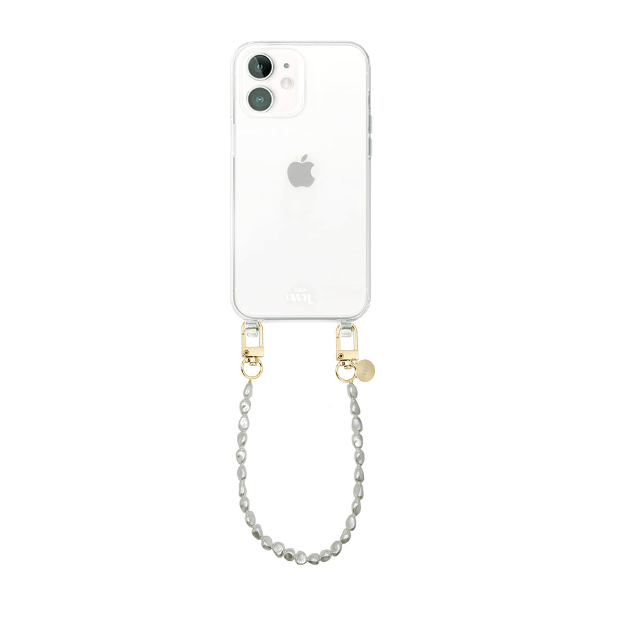 iPhone 12 - Pearlfection Transparant Cord Case - Short cord