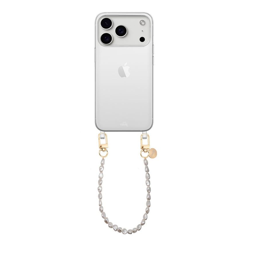 iPhone 17 Pro - Pearlfection Transparant Cord Case - Short cord