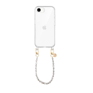 xoxo Wildhearts iPhone 16e - Pearlfection Transparant Cord Case - Short cord