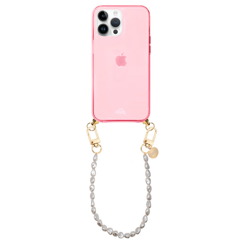xoxo Wildhearts - iPhone 14 Pro - Pearlfection Cord Case Pink - Short Cord