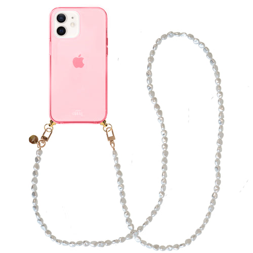 xoxo Wildhearts - iPhone 12 - Pearlfection Cord Case Pink - Long Cord