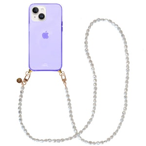 xoxo Wildhearts - iPhone 14 - Pearlfection Cord Case Purple - Long Cord