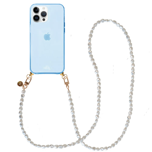 xoxo Wildhearts - iPhone 14 Pro - Pearlfection Cord Case Blue - Long Cord