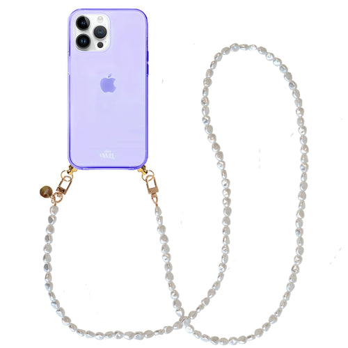 xoxo Wildhearts - iPhone 14 Pro - Pearlfection Cord Case Purple - Long Cord