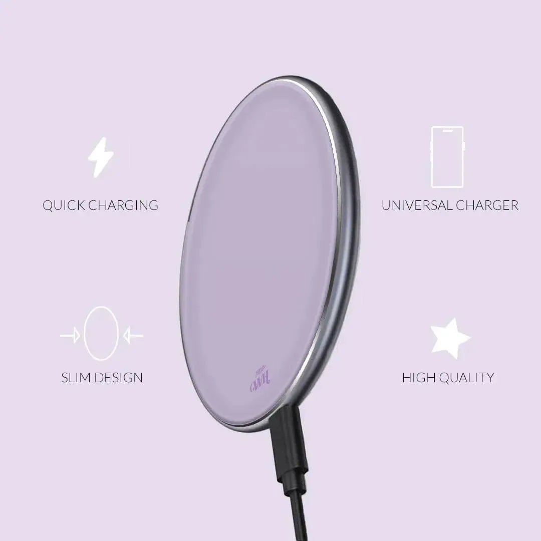 xoxo Wildhearts - Personalized Wireless Charger - Purple