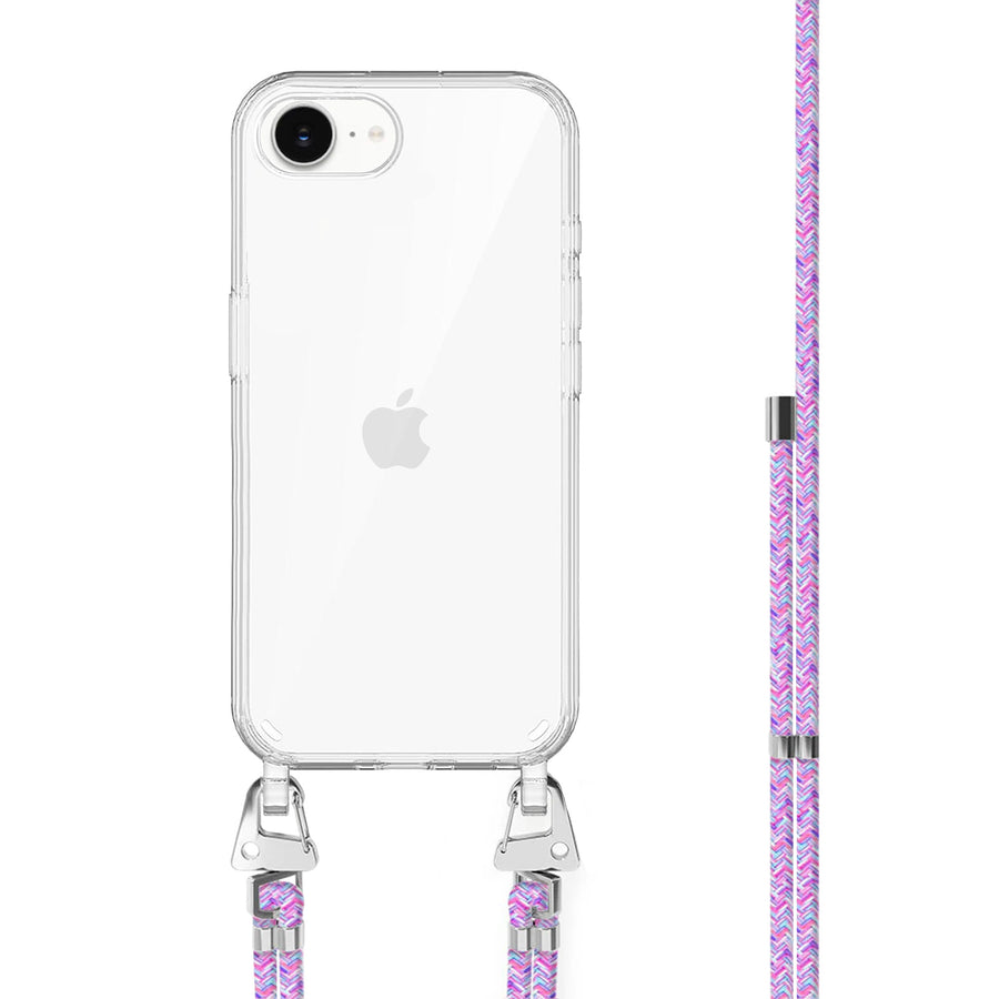 iPhone 16e - Purple Fever Transparant Cord Case