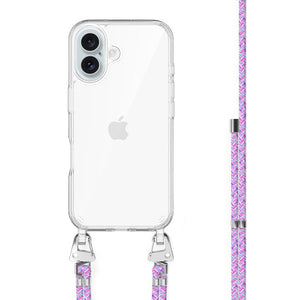 xoxo Wildhearts - iPhone 16 - Purple Fever Transparant Cord Case