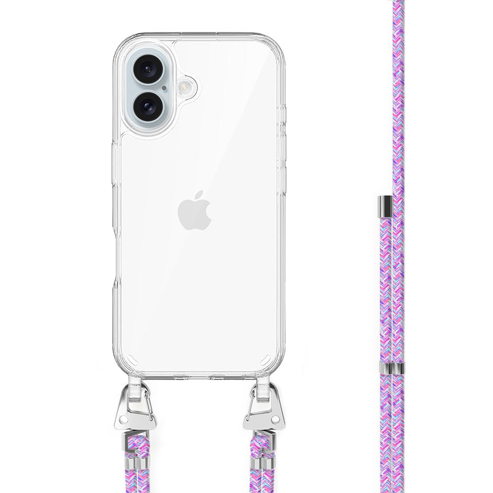 xoxo Wildhearts iPhone 17 - Purple Fever Transparant Cord Case