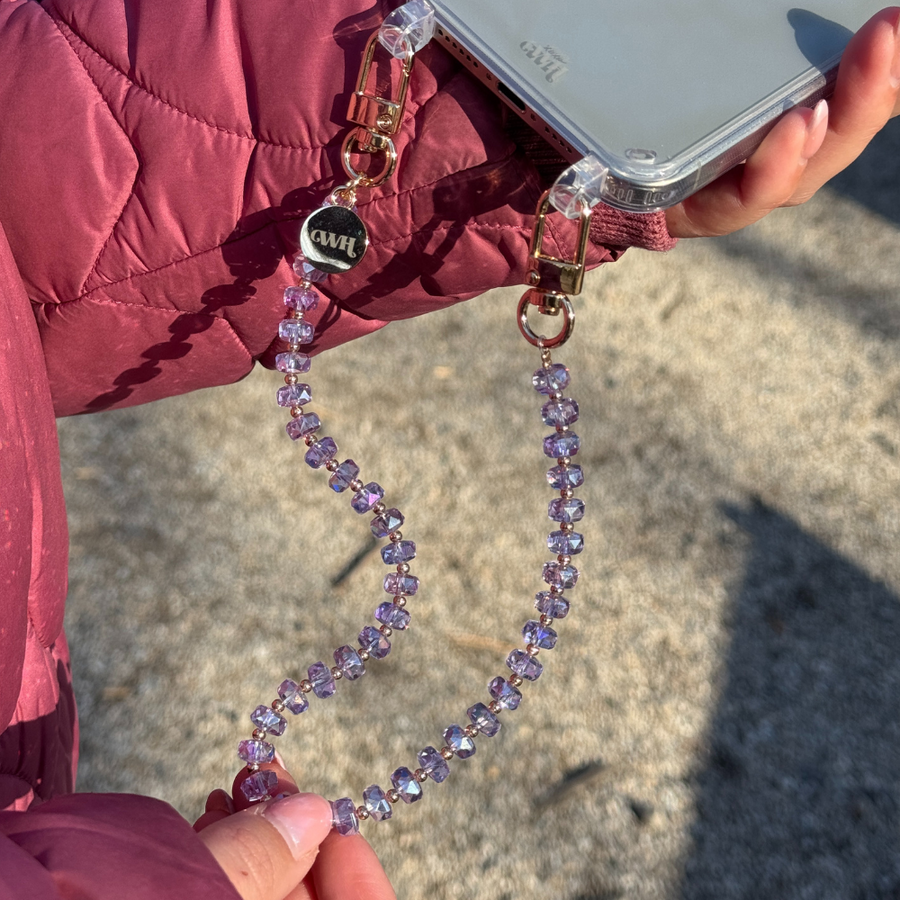 iPhone 17 - Crystal (Purple) Transparant Cord Case