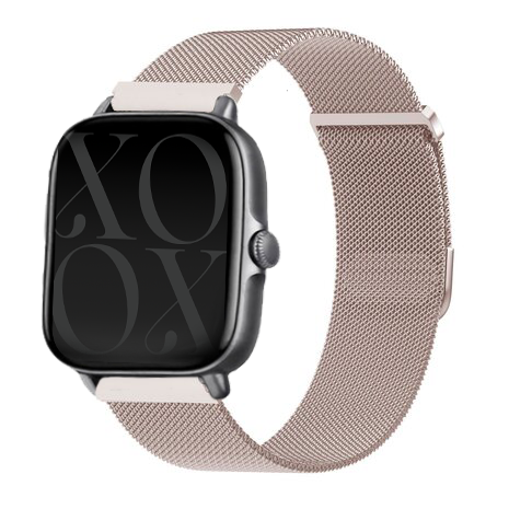 xoxo Wildhearts - Amazfit GTS 3 Milanees bandje (rosé goud)