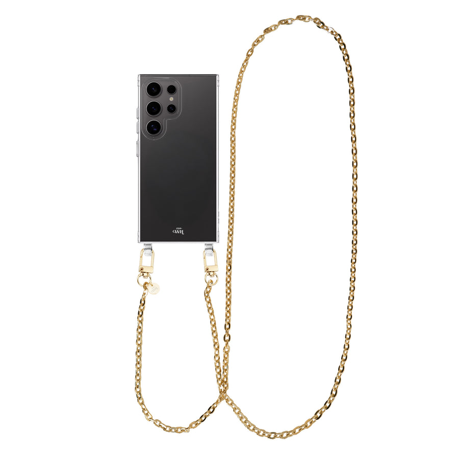 xoxo Wildhearts Samsung Galaxy S23 Ultra - Dreamy Transparant Cord Case - Long Cord