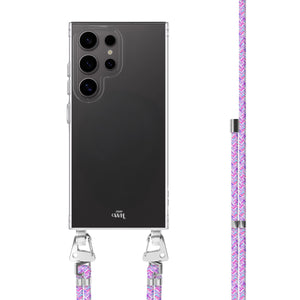 xoxo Wildhearts Samsung Galaxy S23 Ultra - Purple Fever Transparant Cord Case