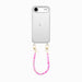 iPhone 17 Air - Shell Hearts (Pink & Purple) Transparant Cord Case - Short cord
