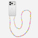 iPhone 17 Pro Max - Shell Hearts (Rainbow) Transparant Cord Case - Long cord