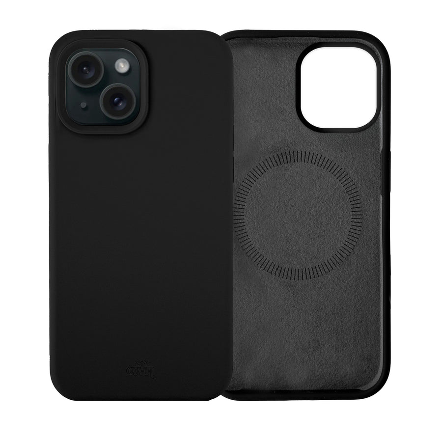 Shockproof silicone case MagSafe Black - iPhone 15