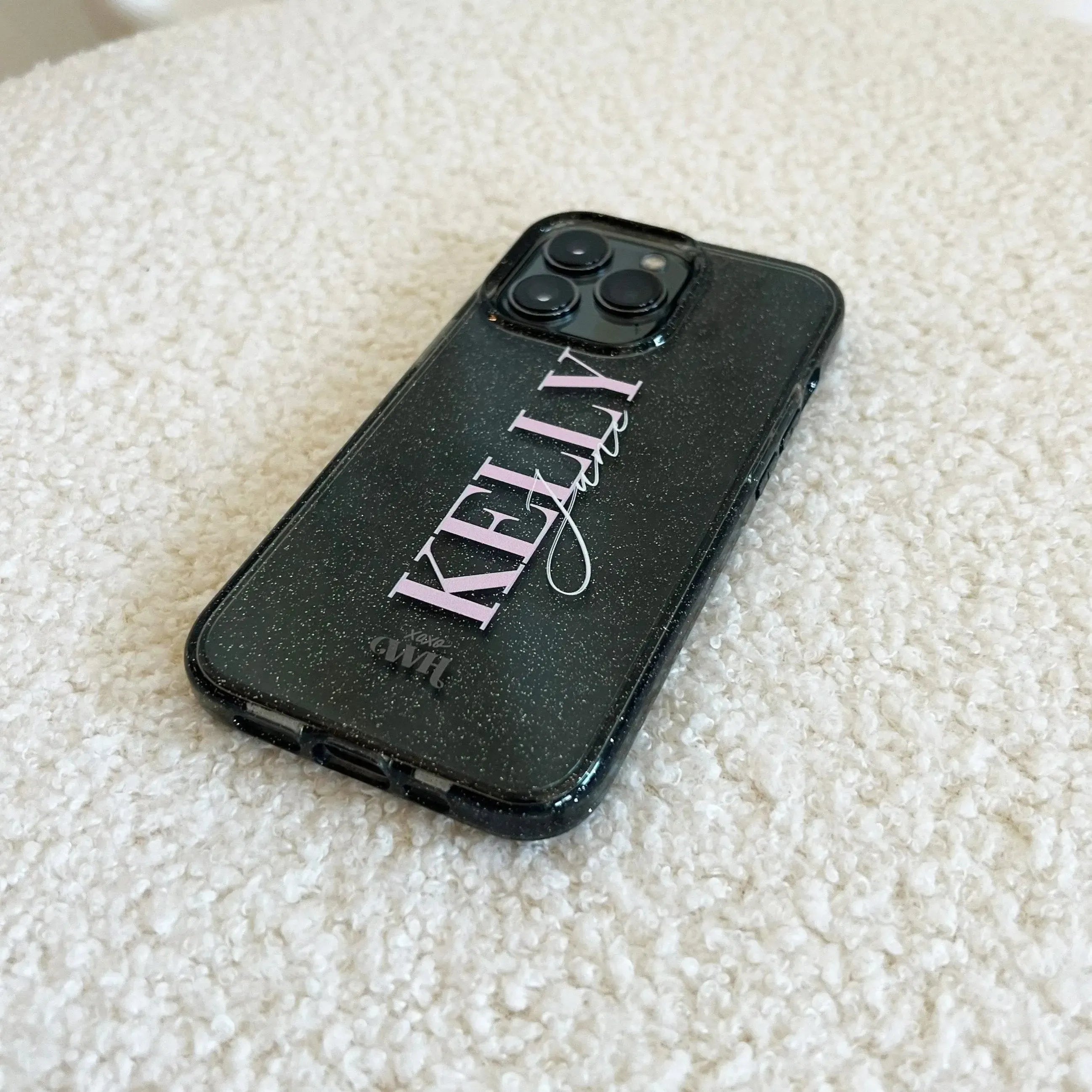 xoxo Wildhearts - Sparkle Away Black personalized - iPhone 7/8/SE