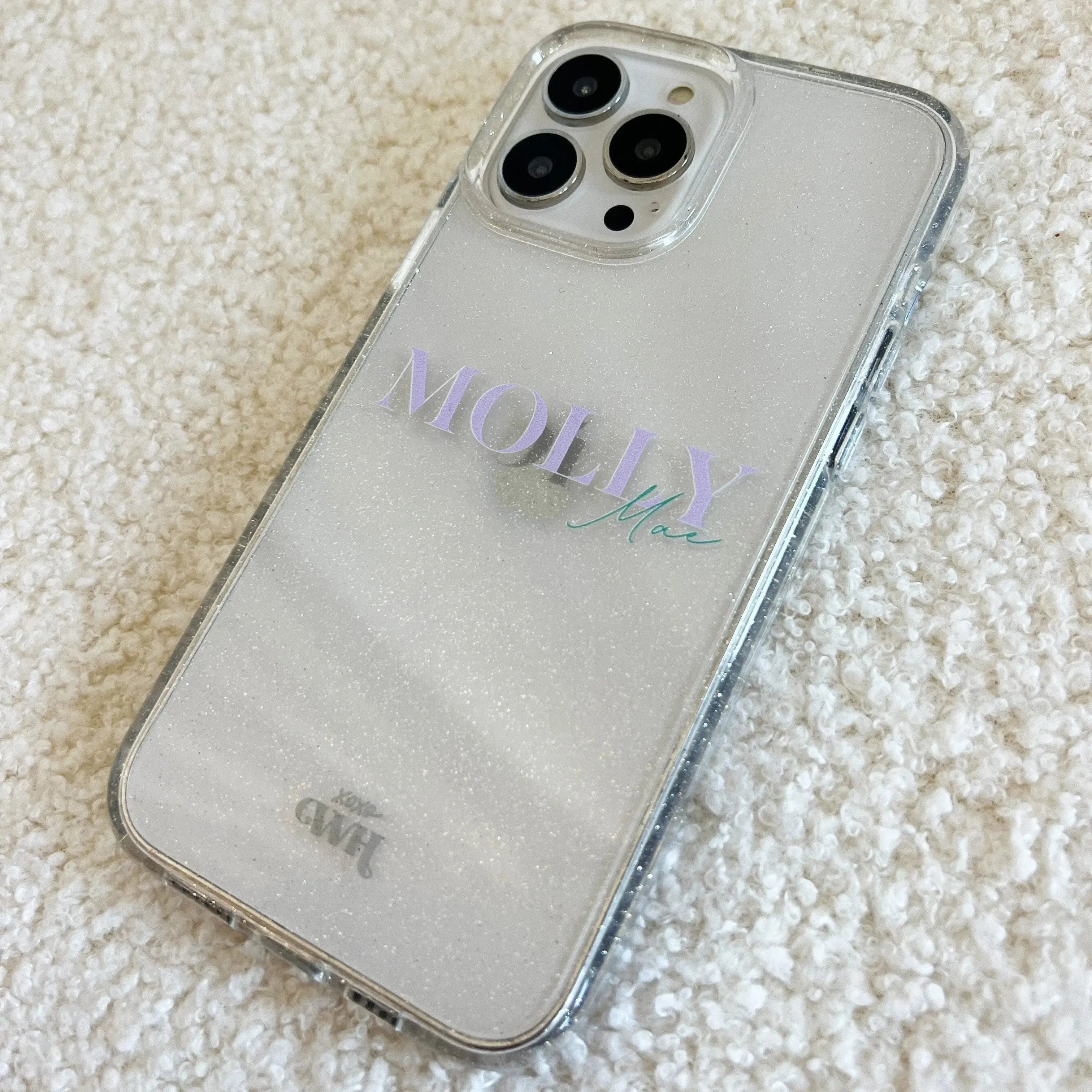 xoxo Wildhearts - Sparkle Away Transparent Personalized - iPhone 16 Plus