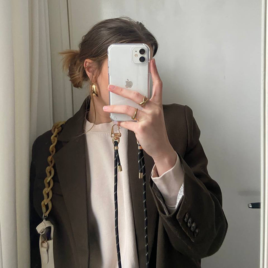 iPhone 17 - Gold Goddess Transparant Cord Case