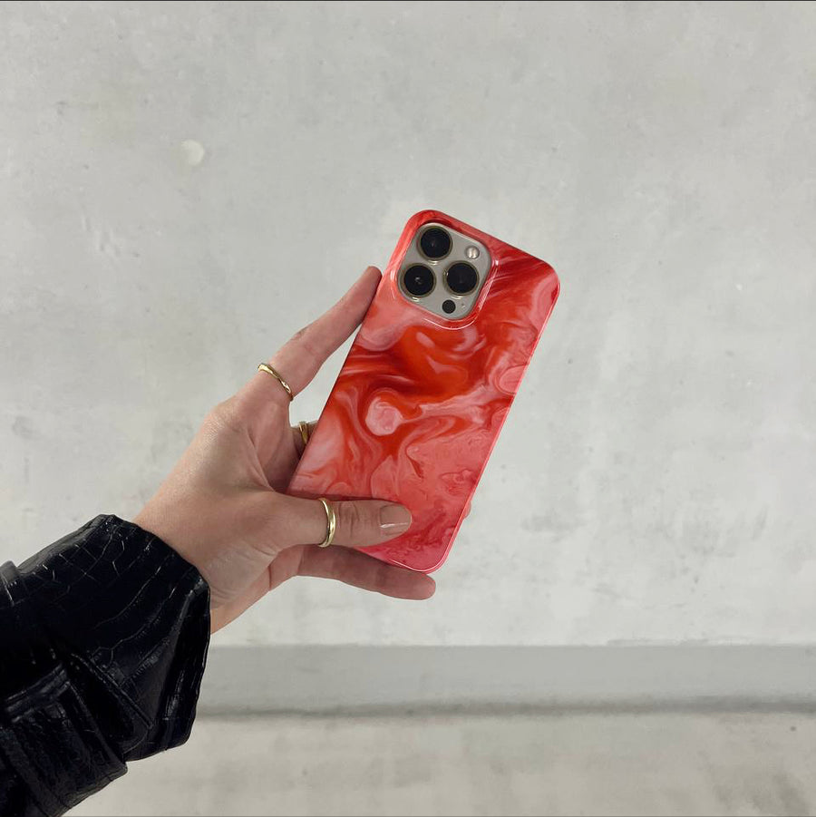 Marble Red Lips - iPhone 13 mini