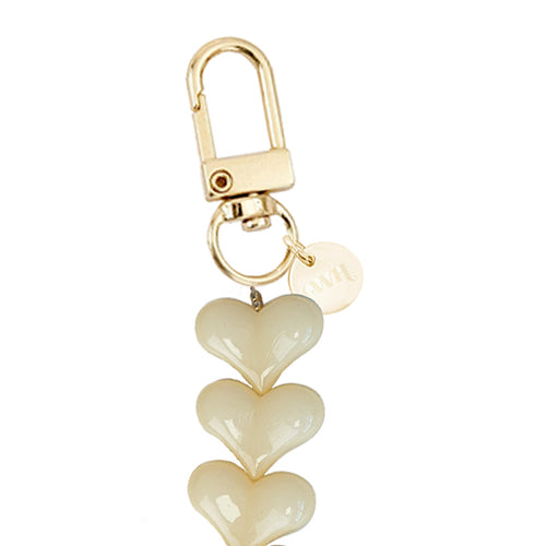 xoxo Wildhearts - iPhone 12 Pro Max - Funky Hearts (Creme) Transparant Cord Case