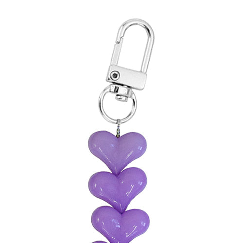iPhone 17 Air - Funky Hearts (Purple) Transparant Cord Case