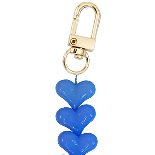 iPhone 17 Pro Max - Funky Hearts (Denim Blue) Transparant Cord Case