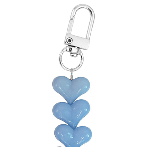 iPhone 17 Pro Max - Funky Hearts (Light Blue) Transparant Cord Case