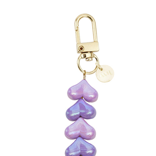 xoxo Wildhearts Funky Hearts (Pink & Purple Metallic) Transparant Cord Case