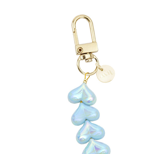 xoxo Wildhearts Funky Hearts (Blue Metallic) Transparant Cord Case