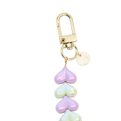 xoxo Wildhearts Funky Hearts (Purple & Green Metallic) Transparant Cord Case